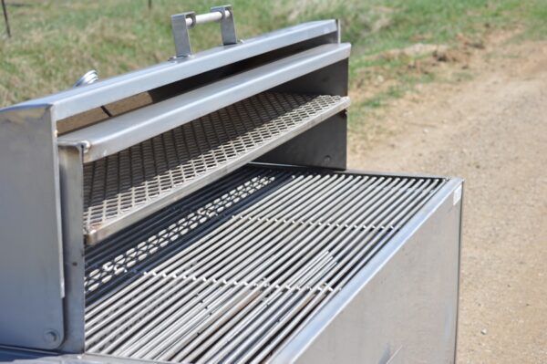 Close up of the Stainless Steel Holding and Warming Grate that is available for all Country Cubs with a half or full hood.